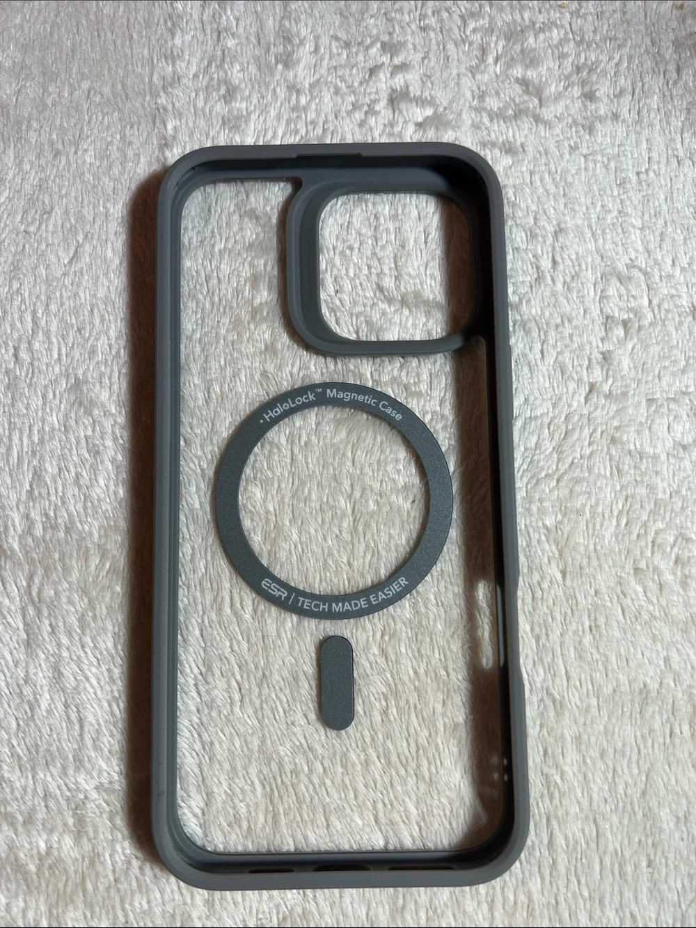 iPhone 16 Pro Max Magnetic Clear and Grey Phone Case